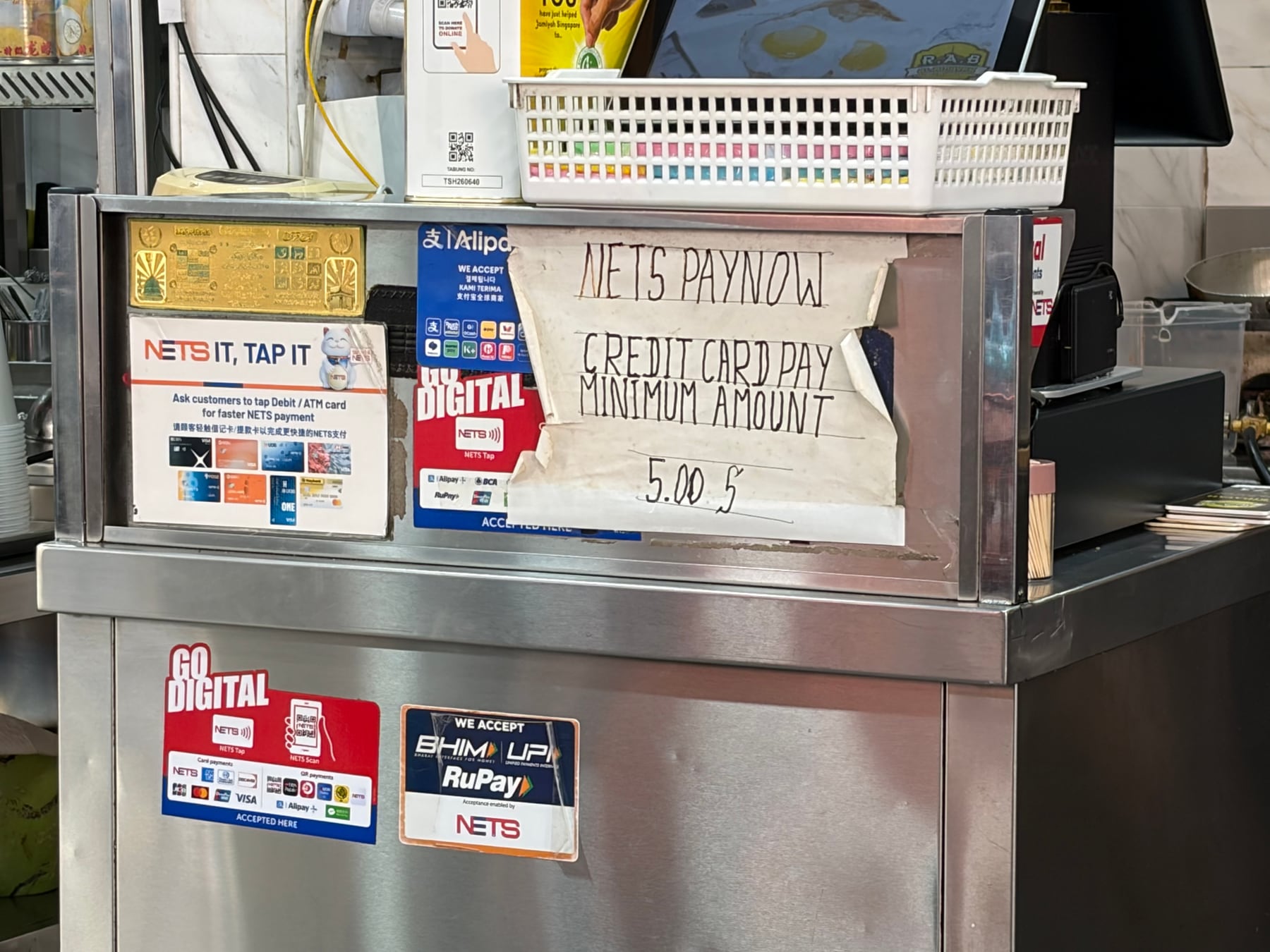 店頭の決済案内